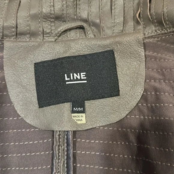 Line Lambskin Leather Jacket - Picture 6 of 8